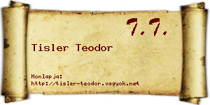Tisler Teodor névjegykártya